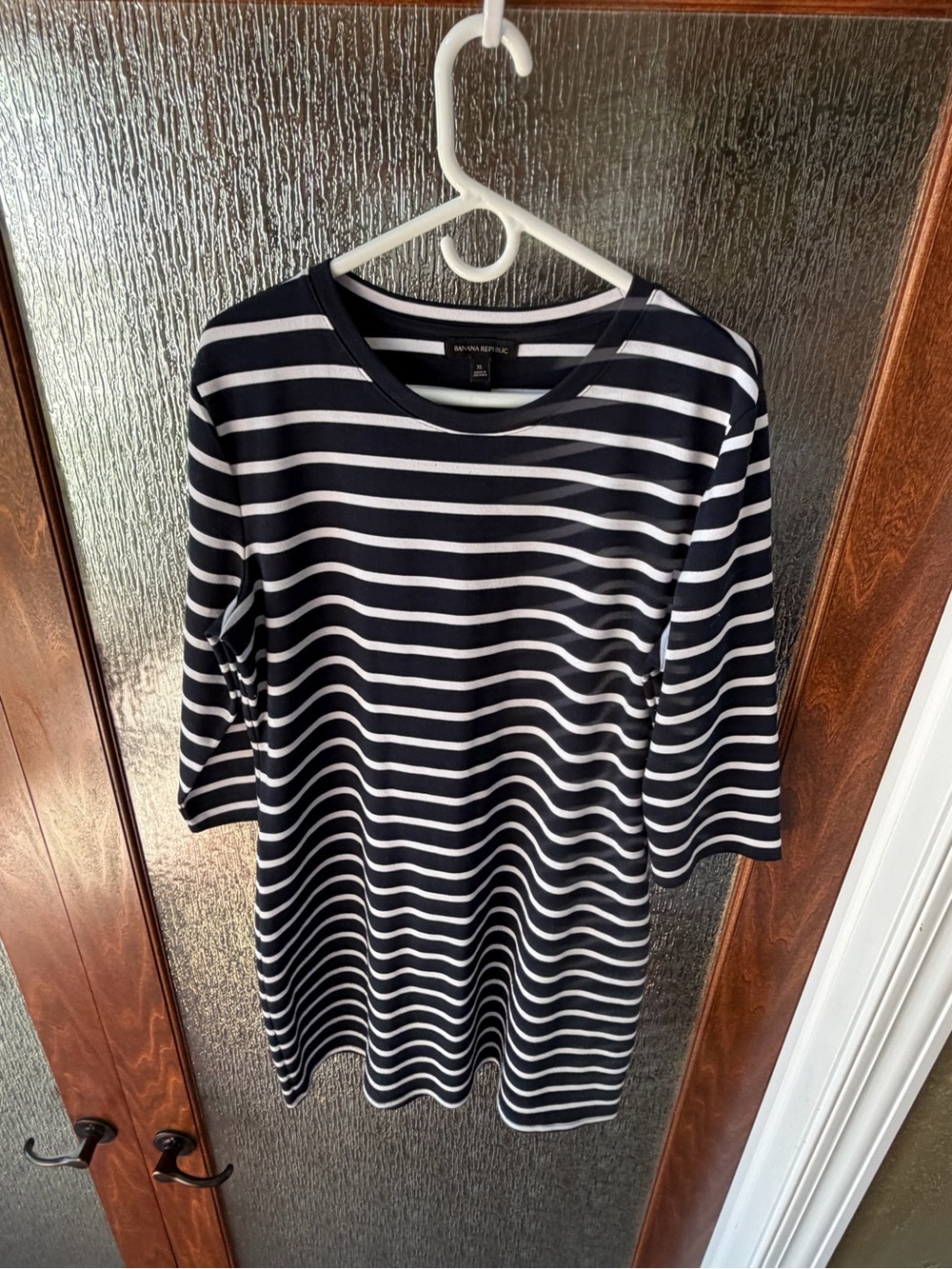 Banana Republic Navy & White Striped Dress – Women’s XL